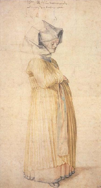 Albrecht Durer A Nuremberg lady Dressed to go to Church oil painting picture